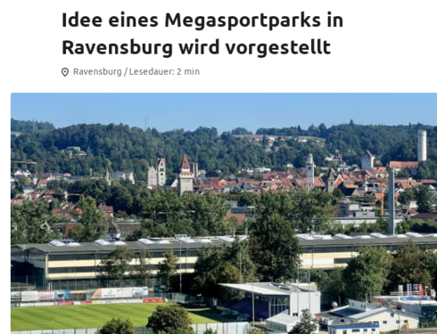 Aus der Presse – Schwäbische: Idee eines Megasportparks in Ravensburg wird vorgestellt